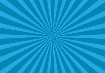 Blue sunburst pattern background. Vibrant blue radial background with intersecting lines creating a dynamic visual effect.Ray star burst backdrop. Vector Illustration