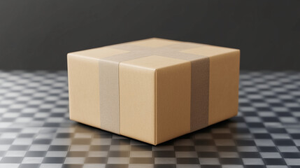 Isolated cardboard and wooden boxes on a black background showcase diverse packaging options