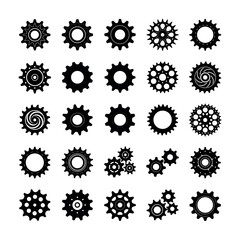 Gear setting icon set. Cog wheel icon. Gear wheel icons. Gear setting icon collection. Setting Icons Mega Bundle. Gear icon line, thin, vector, set, icons, design.