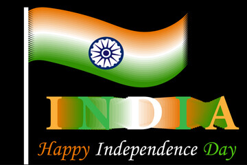 Styled with gradient tricolor effects (saffron, white, green). India will be celebrating 78th Independence Day on 15th.