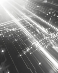 Innovative dynamic technology flow in an abstract digital space a futuristic environment close-up