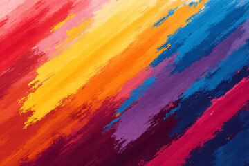 Vibrant Abstract Colorful Paint Strokes Background in Rainbow Hues