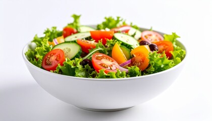 A vibrant bowl of fresh salad, ideal for health and wellness themes