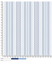 Blue and White Striped Fabric Swatch with Measurement Markings for Textile Design and Manufacturing