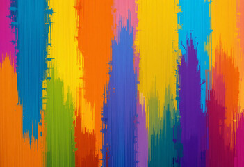 Vibrant Abstract Colorful Paint Strokes Background in Rainbow Hues