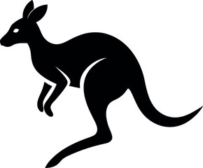 Fototapeta premium Iconic Australian Charm Kangaroo Wallaby Logo Illustration in Premium Vector 