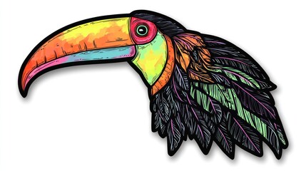 Colorful toucan illustration