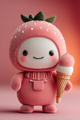 cartoon toy figure made of ice cream
