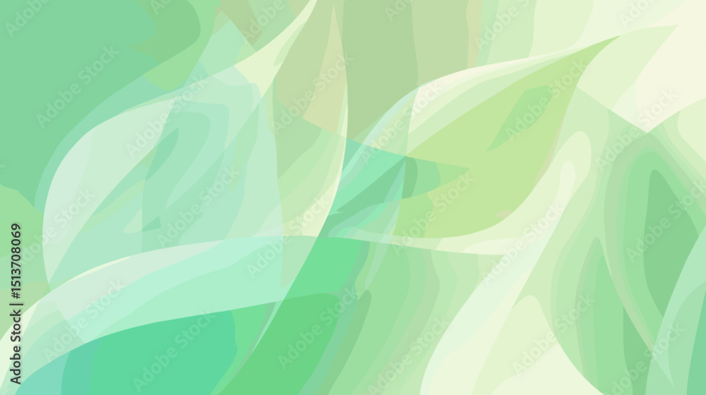 Aufkleber abstract green gradient background with soft flowing shapes