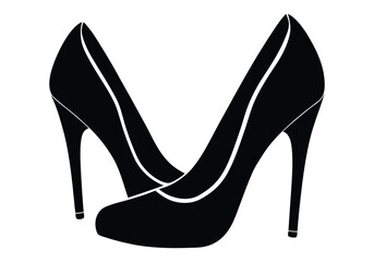 a pair of high heeled shoes  stylish and simple  
