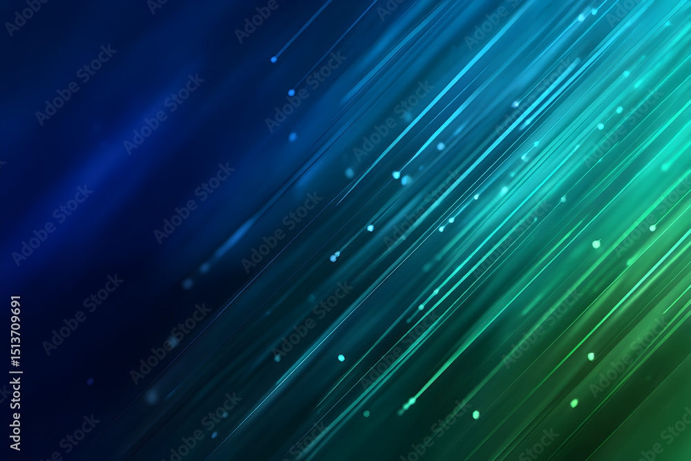Aufkleber abstract blue and green background with glowing lines creating a futuristic and dynamic design with 