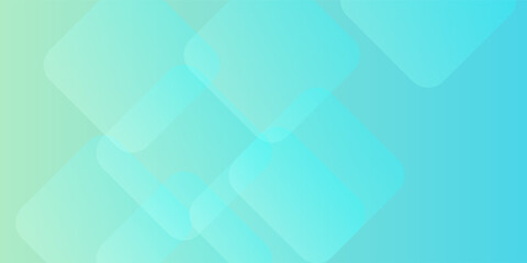 Obraz premium Minimal abstract background. Banner design with blue and green color gradation. Colorful and creative design.