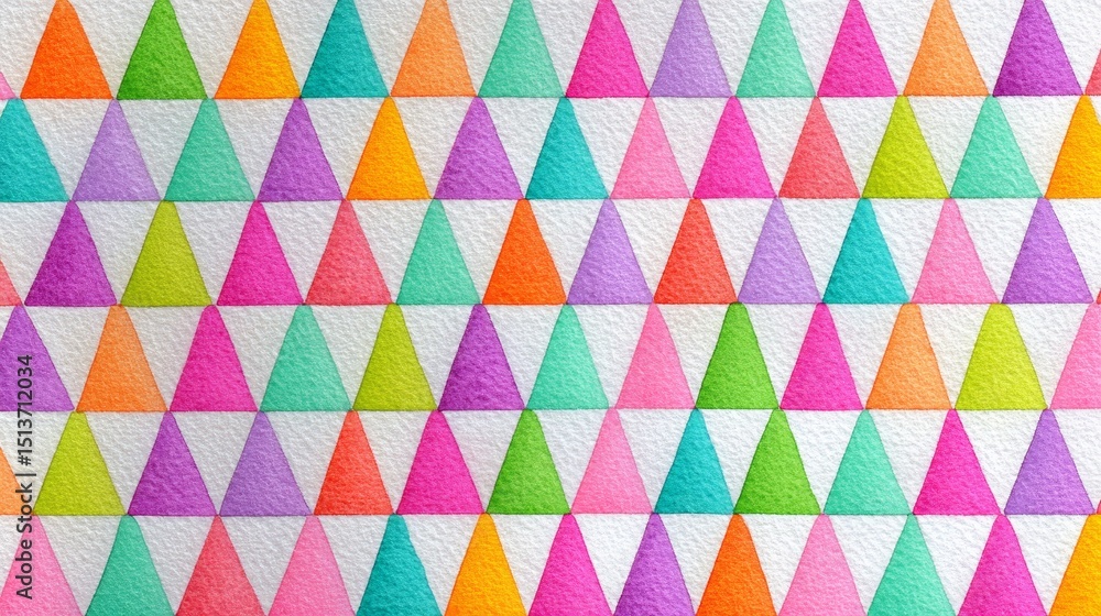 Poster colorful triangle pattern background - vibrant geometric background featuring a repeating pattern of