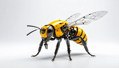 A highly detailed robotic bee.