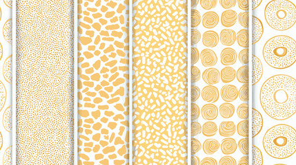 Stylish yellow patterns with various textures for pastry shop design  