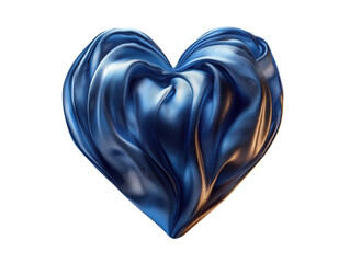 A blue heart made of fabric