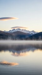 Obraz premium sunset over the lake