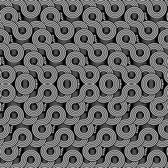 Intricate Optical Illusion with Interlocking Geometric Shapes