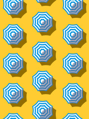 Pattern of umbrella at beach for wallpaper or decoration