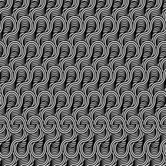Abstract Black and White Wavy Lines Texture