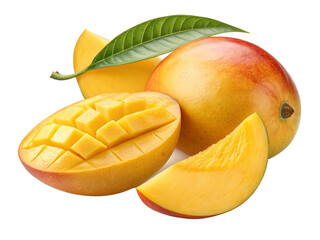 Fototapeta premium mango on transparent background Ai-Generated