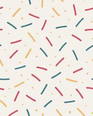 colorful confetti on a white background