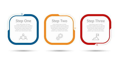 Modern Business Process Steps Illustration