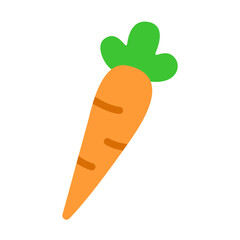 carrot flat icon. vegetables vector illustrations.