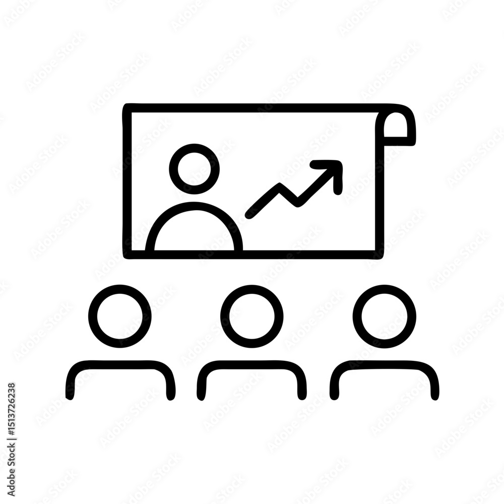 Poster business presentation on transparent background for web and graphic design