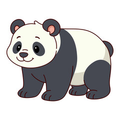 Cute cartoon Panda vector illustration 