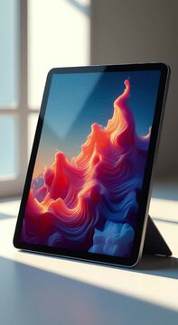 image shows apple ipad pro cellular space gray placed surface wall window