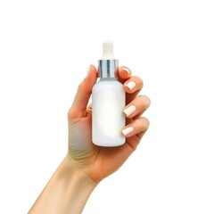 Elegant Hand Holding Serum Bottle A Clean Beauty Aesthetic