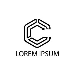 Abstract logo designs with various types of shapes