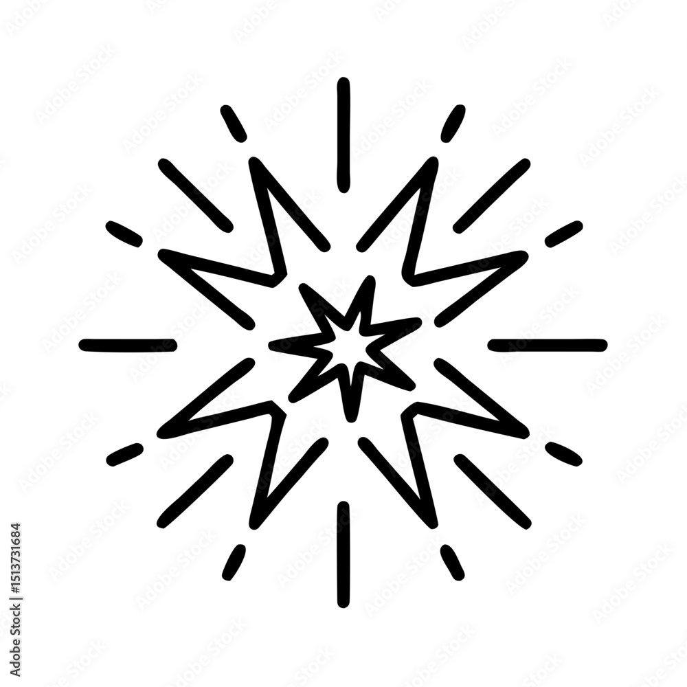 Aufkleber multi point dramatic burst icon on transparent background for web and graphic design