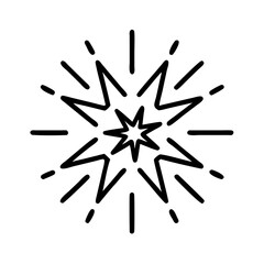 Multi point dramatic burst icon on transparent background for web and graphic design