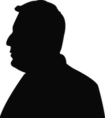 a man head silhouette vector