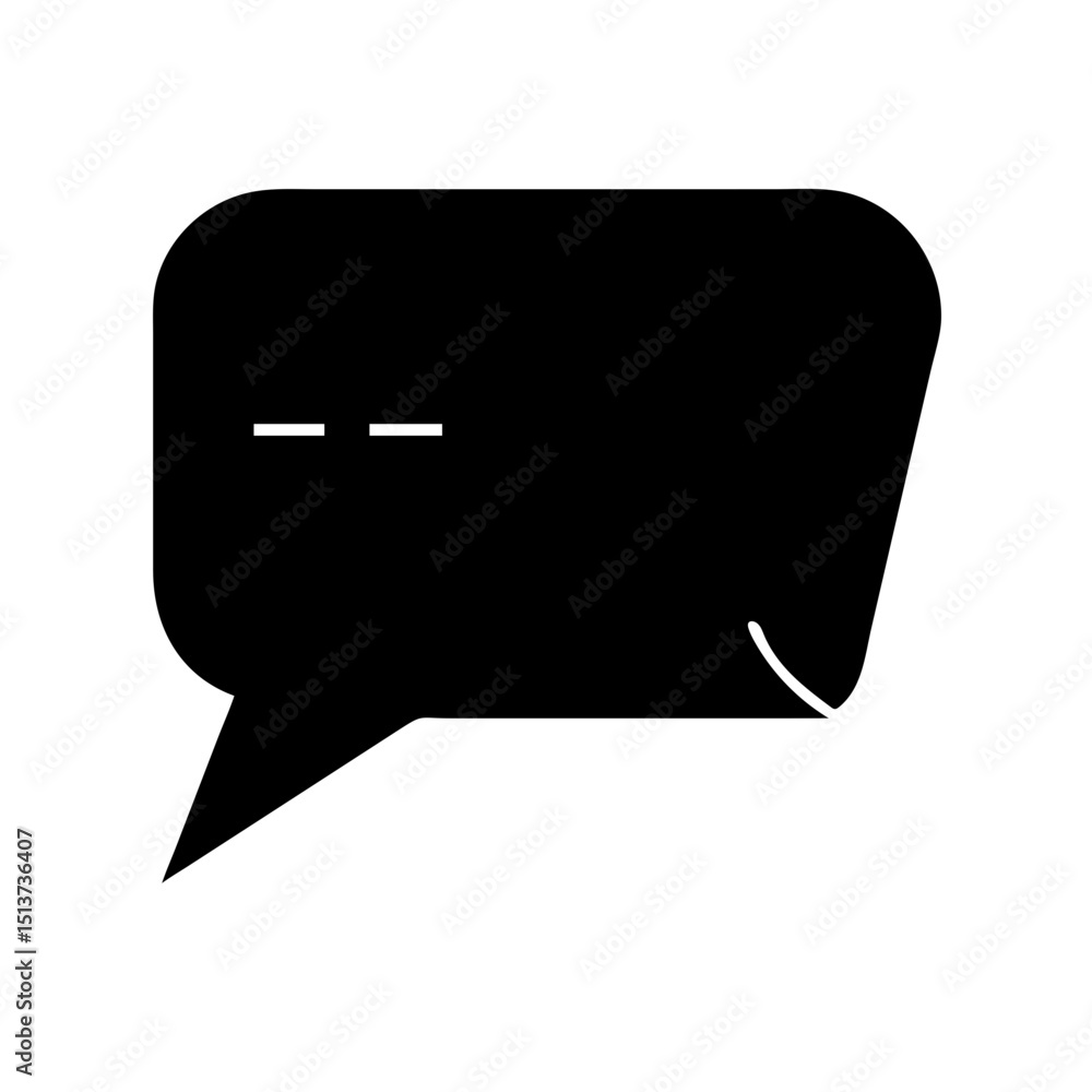 Poster silhouette flat jagged callout shape icon on transparent background for web and graphic design