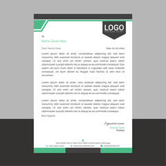 Professional and modern corporate letterhead template with a clean layout and sharp lines, ideal for business communication, branding documents, and professional office use
