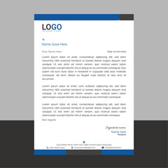 Professional and modern corporate letterhead template with a clean layout and sharp lines, ideal for business communication, branding documents, and professional office use