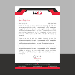 Professional and modern corporate letterhead template with a clean layout and sharp lines, ideal for business communication, branding documents, and professional office use