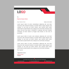 Professional and modern corporate letterhead template with a clean layout and sharp lines, ideal for business communication, branding documents, and professional office use