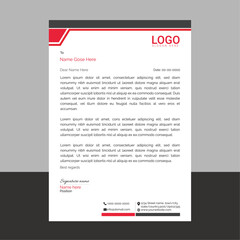 Professional and modern corporate letterhead template with a clean layout and sharp lines, ideal for business communication, branding documents, and professional office use