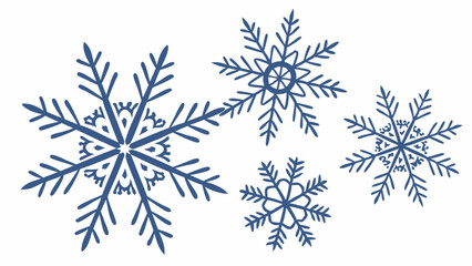 Fototapeta premium isolated-snowflake-collection (2)