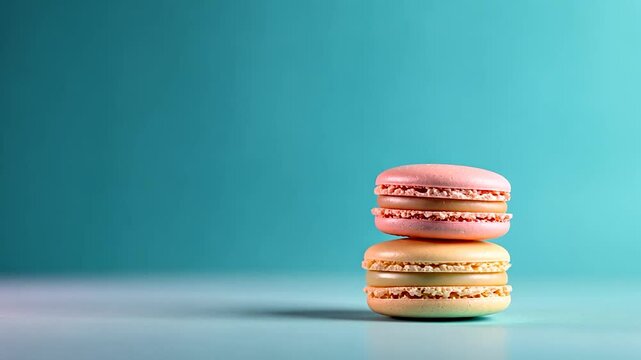 Macarons stacked pastel colors