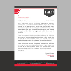 Professional and modern corporate letterhead template with a clean layout and sharp lines, ideal for business communication, branding documents, and professional office use