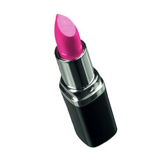 Vivid Pink Lipstick in Silver Tube - Bold & Chic Lip Color