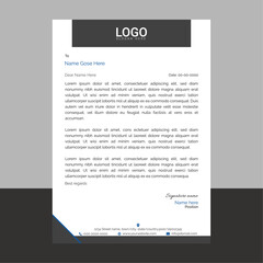 Professional and modern corporate letterhead template with a clean layout and sharp lines, ideal for business communication, branding documents, and professional office use