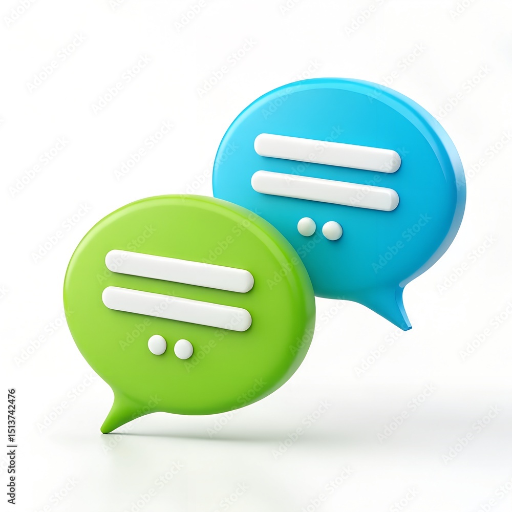 Poster chat bubble speech communication dialog conversation talk message icon social media design