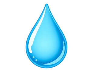 Realistic Blue Water Droplet Icon