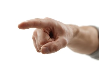 Isolated human hand showing a downward fist gesture